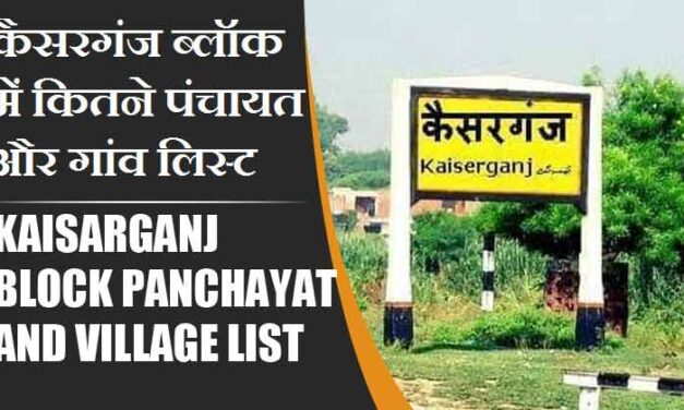 कैसरगंज ब्लॉक में कितने पंचायत और गांव लिस्ट | Kaisarganj Block Panchayat and Village List