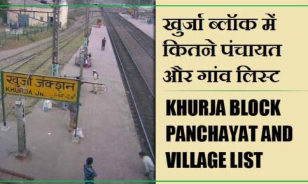 खुर्जा ब्लॉक में कितने पंचायत और गांव लिस्ट | Khurja Block Panchayat and Village List