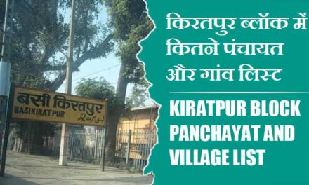 किरतपुर ब्लॉक में कितने पंचायत और गांव लिस्ट | Kiratpur Block Panchayat and Village List
