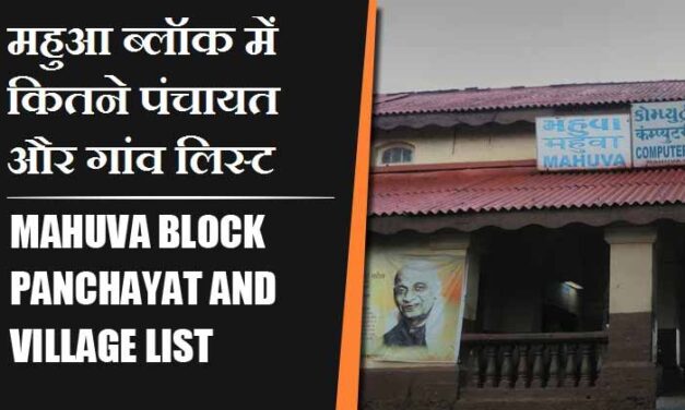 महुआ ब्लॉक में कितने पंचायत और गांव लिस्ट | Mahuva Block Panchayat and Village List