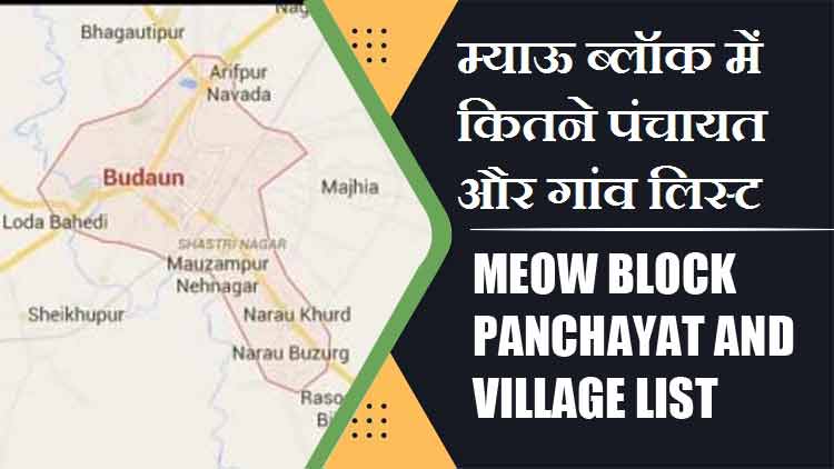 म्याऊ ब्लॉक में कितने पंचायत और गांव लिस्ट | Meow Block Panchayat and Village List