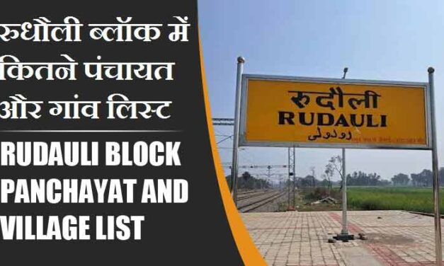 रुधौली ब्लॉक में कितने पंचायत और गांव लिस्ट | Rudauli Block Panchayat and Village List