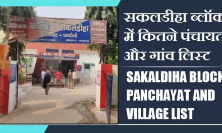 सकलडीहा ब्लॉक में कितने पंचायत और गांव लिस्ट | Sakaldiha Block Panchayat and Village List