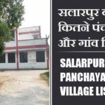 सलारपुर ब्लॉक में कितने पंचायत और गांव लिस्ट | Salarpur Block Panchayat and Village List