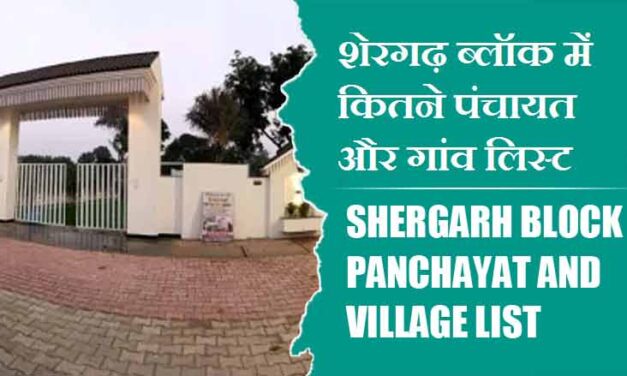 शेरगढ़ ब्लॉक में कितने पंचायत और गांव लिस्ट | Shergarh Block Panchayat and Village List