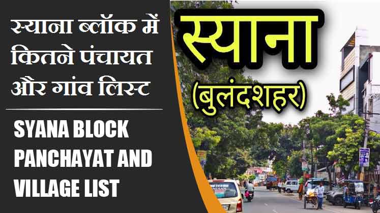 स्याना ब्लॉक में कितने पंचायत और गांव लिस्ट | Syana Block Panchayat and Village List
