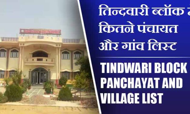 तिन्दवारी ब्लॉक में कितने पंचायत और गांव लिस्ट | Tindwari Block Panchayat and Village List