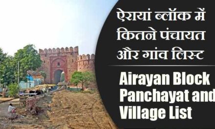 ऐरायां ब्लॉक में कितने पंचायत और गांव लिस्ट | Airayan Block Panchayat and Village List
