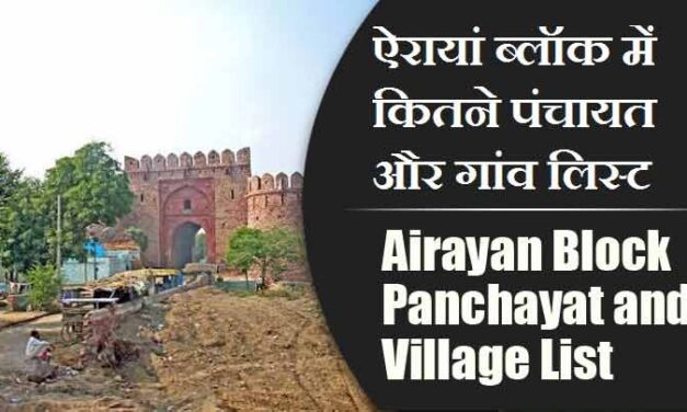 ऐरायां ब्लॉक में कितने पंचायत और गांव लिस्ट | Airayan Block Panchayat and Village List
