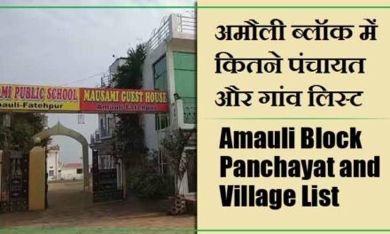 अमौली ब्लॉक में कितने पंचायत और गांव लिस्ट | Amauli Block Panchayat and Village List