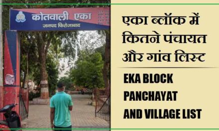 एका ब्लॉक में कितने पंचायत और गांव लिस्ट | Eka Block Panchayat and Village List