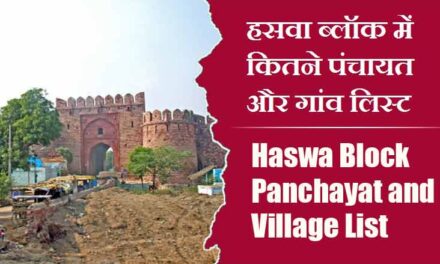 हसवा ब्लॉक में कितने पंचायत और गांव लिस्ट | Haswa Block Panchayat and Village List