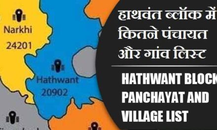 हाथवंत ब्लॉक में कितने पंचायत और गांव लिस्ट | Hathwant Block Panchayat and Village List