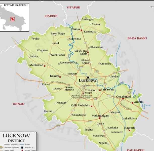 Lucknow District Map