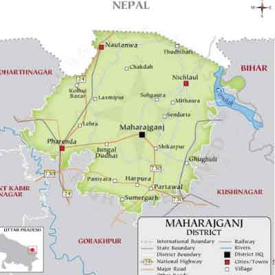 Maharajganj District Map