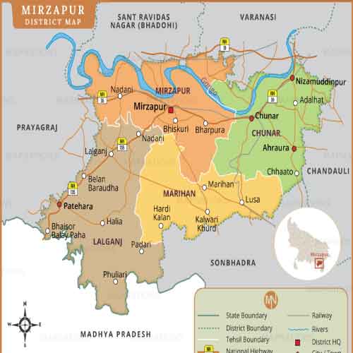 Mirzapur District Map