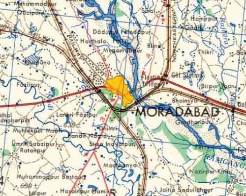 Moradabad District Map