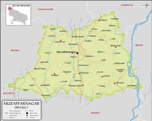 Muzaffarnagar District Map
