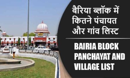 बैरिया ब्लॉक में कितने पंचायत और गांव लिस्ट | Bairia Block Panchayat and Village List