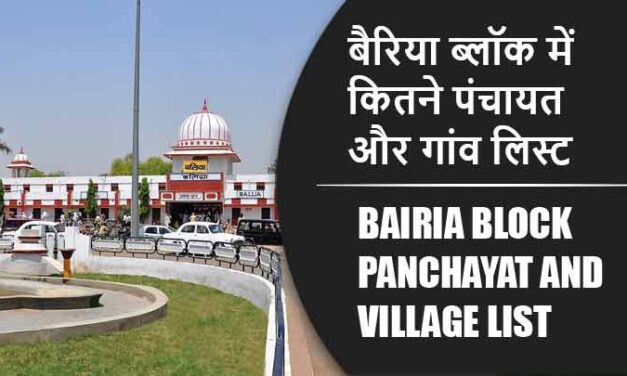बैरिया ब्लॉक में कितने पंचायत और गांव लिस्ट | Bairia Block Panchayat and Village List