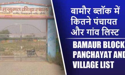 बामौर ब्लॉक में कितने पंचायत और गांव लिस्ट | Bamaur Block Panchayat and Village List