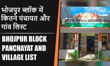 भोजपुर ब्लॉक में कितने पंचायत और गांव लिस्ट | Bhojpur Block Panchayat and Village List