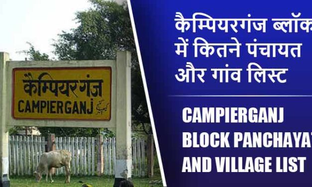 कैम्पियरगंज ब्लॉक में कितने पंचायत और गांव लिस्ट | Campierganj Block Panchayat and Village List