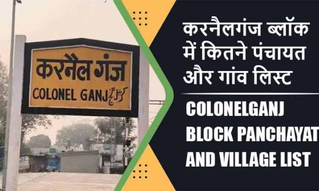 करनैलगंज ब्लॉक में कितने पंचायत और गांव लिस्ट | Colonelganj Block Panchayat and Village List