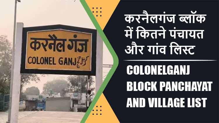 करनैलगंज ब्लॉक में कितने पंचायत और गांव लिस्ट | Colonelganj Block Panchayat and Village List