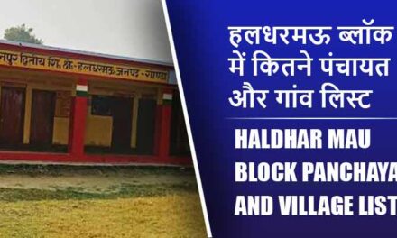 हलधरमऊ ब्लॉक में कितने पंचायत और गांव लिस्ट | Haldhar Mau Block Panchayat and Village List