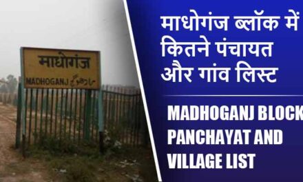 माधोगंज ब्लॉक में कितने पंचायत और गांव लिस्ट | Madhoganj Block Panchayat and Village List