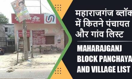 महाराजगंज ब्लॉक में कितने पंचायत और गांव लिस्ट | Maharajganj Block Panchayat and Village List