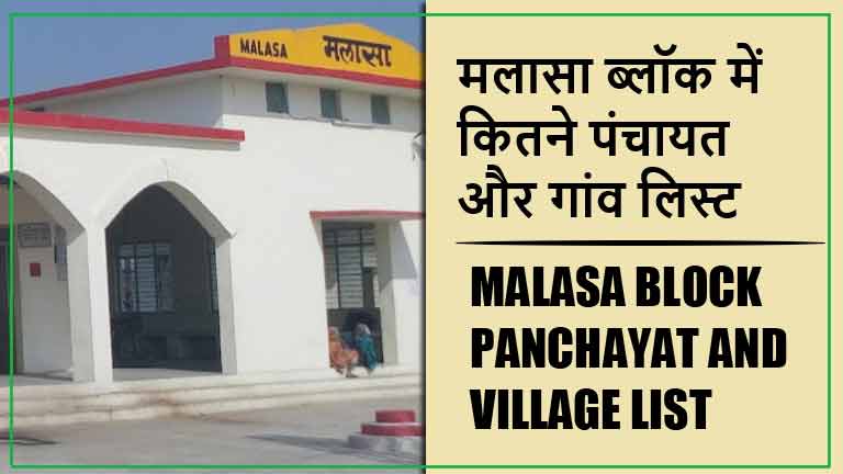 मलासा ब्लॉक में कितने पंचायत और गांव लिस्ट | Malasa Block Panchayat and Village List