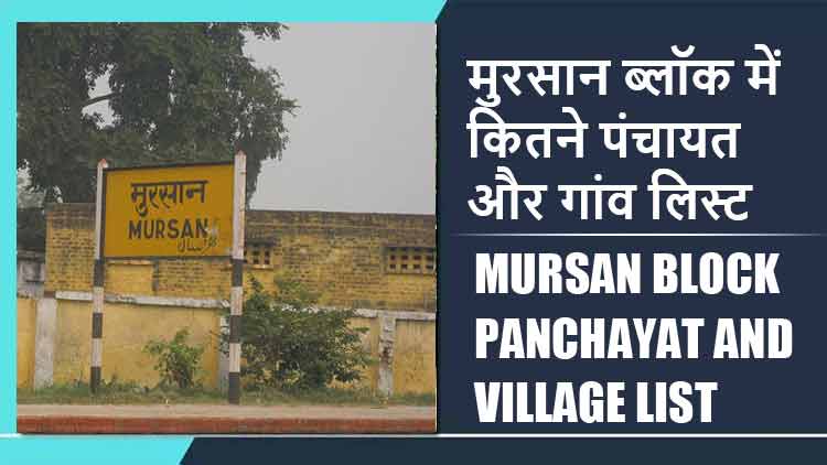 मुरसान ब्लॉक में कितने पंचायत और गांव लिस्ट | Mursan Block Panchayat and Village List