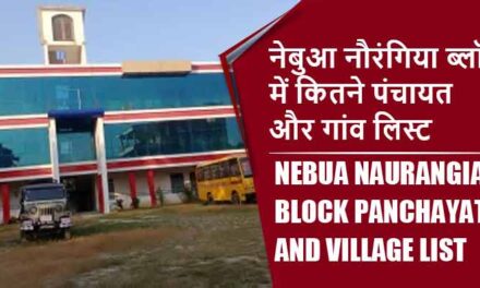 नेबुआ नौरंगिया ब्लॉक में कितने पंचायत और गांव लिस्ट | Nebua Naurangia Block Panchayat and Village List