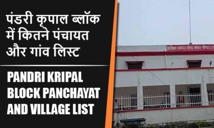 पंडरी कृपाल ब्लॉक में कितने पंचायत और गांव लिस्ट | Pandri Kripal Block Panchayat and Village List