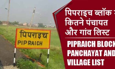 पिपराइच ब्लॉक में कितने पंचायत और गांव लिस्ट | Pipraich Block Panchayat and Village List