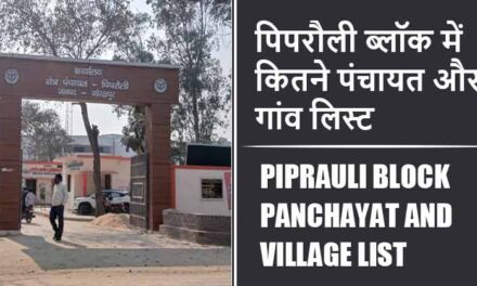 पिपरौली ब्लॉक में कितने पंचायत और गांव लिस्ट | Piprauli Block Panchayat and Village List
