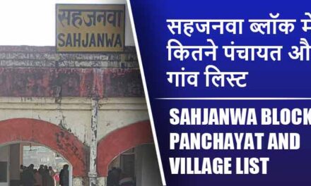 सहजनवा ब्लॉक में कितने पंचायत और गांव लिस्ट | Sahjanwa Block Panchayat and Village List