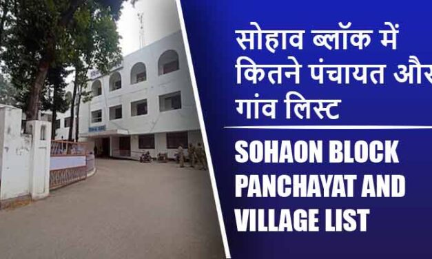 सोहाव ब्लॉक में कितने पंचायत और गांव लिस्ट | Sohaon Block Panchayat and Village List