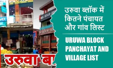 उरुवा ब्लॉक में कितने पंचायत और गांव लिस्ट | Uruwa Block Panchayat and Village List
