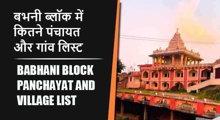 बभनी ब्लॉक में कितने पंचायत और गांव लिस्ट | Babhani Block Panchayat and Village List