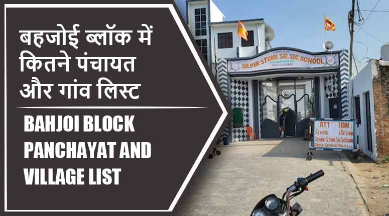 बहजोई ब्लॉक में कितने पंचायत और गांव लिस्ट | Bahjoi Block Panchayat and Village List