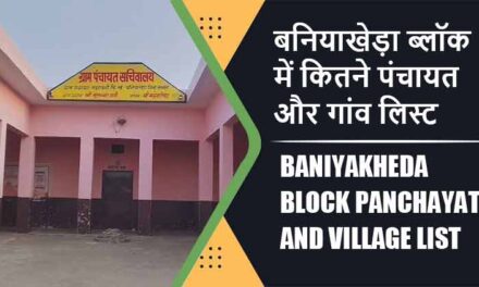 बनियाखेड़ा ब्लॉक में कितने पंचायत और गांव लिस्ट | Baniyakheda Block Panchayat and Village List