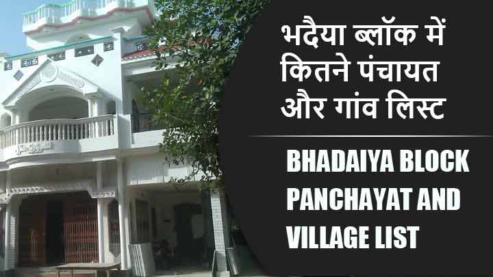 भदैया ब्लॉक में कितने पंचायत और गांव लिस्ट | Bhadaiya Block Panchayat and Village List
