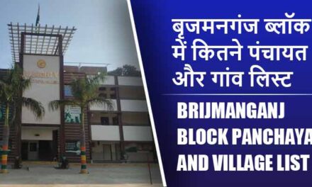 बृजमनगंज ब्लॉक में कितने पंचायत और गांव लिस्ट | Brijmanganj Block Panchayat and Village List