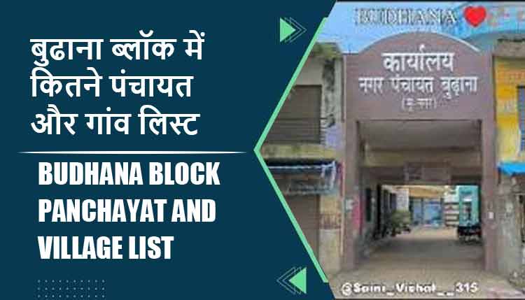 बुढाना ब्लॉक में कितने पंचायत और गांव लिस्ट | Budhana Block Panchayat and Village List