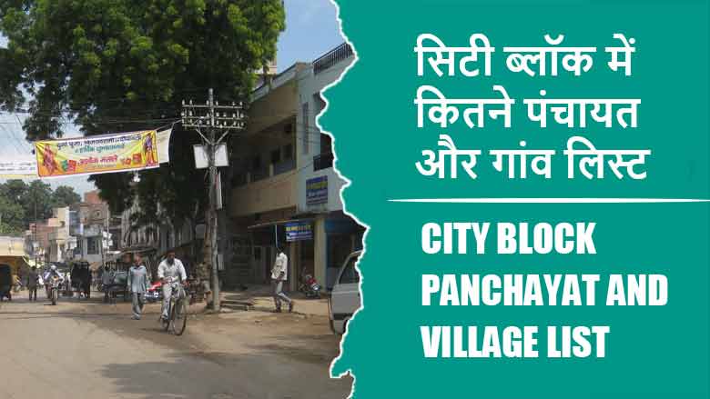 सिटी ब्लॉक में कितने पंचायत और गांव लिस्ट | City Block Panchayat and Village List