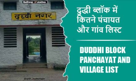 दुद्धी ब्लॉक में कितने पंचायत और गांव लिस्ट | Duddhi Block Panchayat and Village List