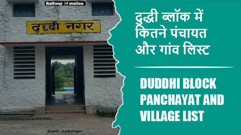 दुद्धी ब्लॉक में कितने पंचायत और गांव लिस्ट | Duddhi Block Panchayat and Village List